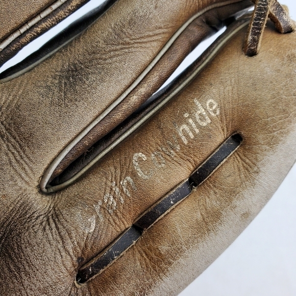 VTG MAG Leaguer Leather Glove Mitt Youth 10" Grain Cowhide Right Hand Throw - Picture 3 of 10